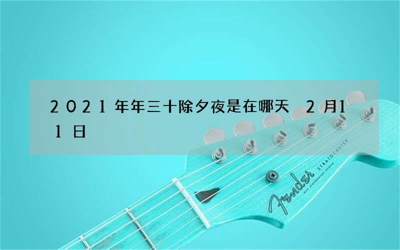 2021年年三十除夕夜是在哪天 2月11日